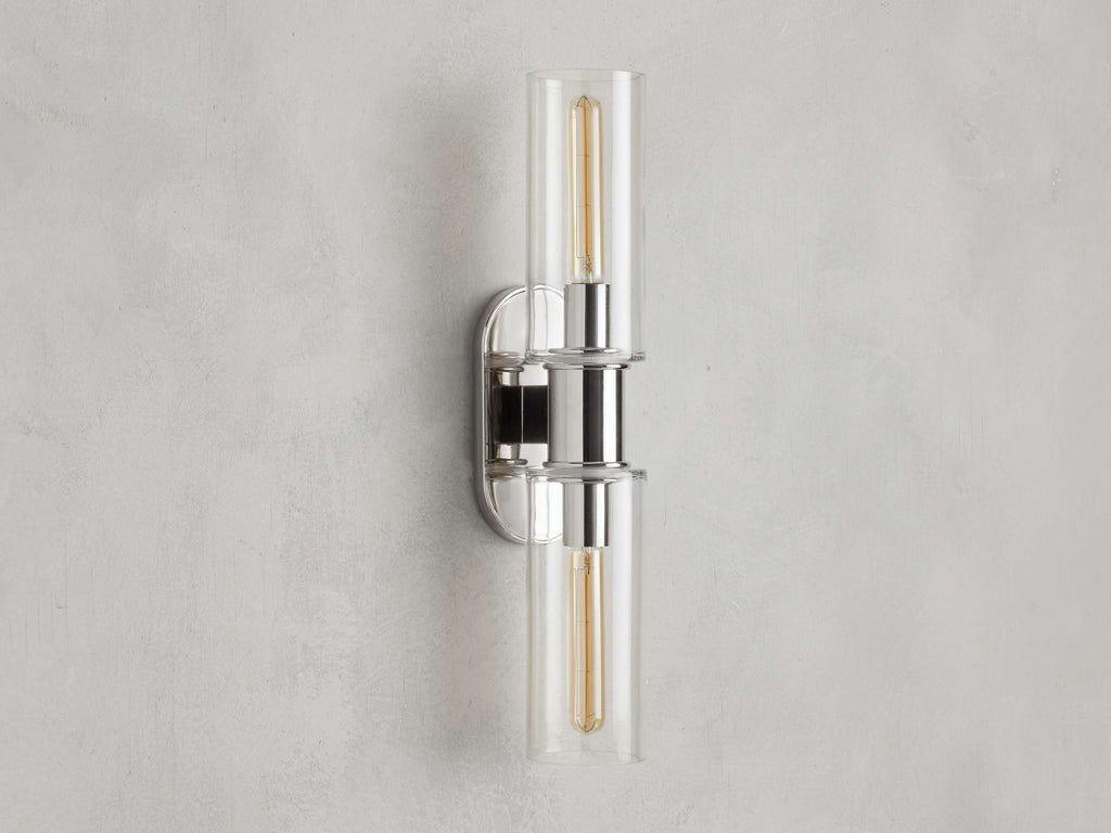 Harlin Double Sconce in Clear