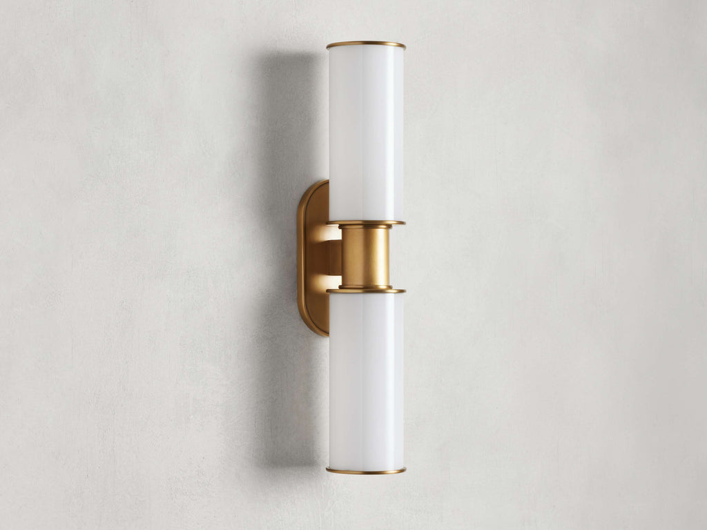 Harlin Double Sconce in Milk