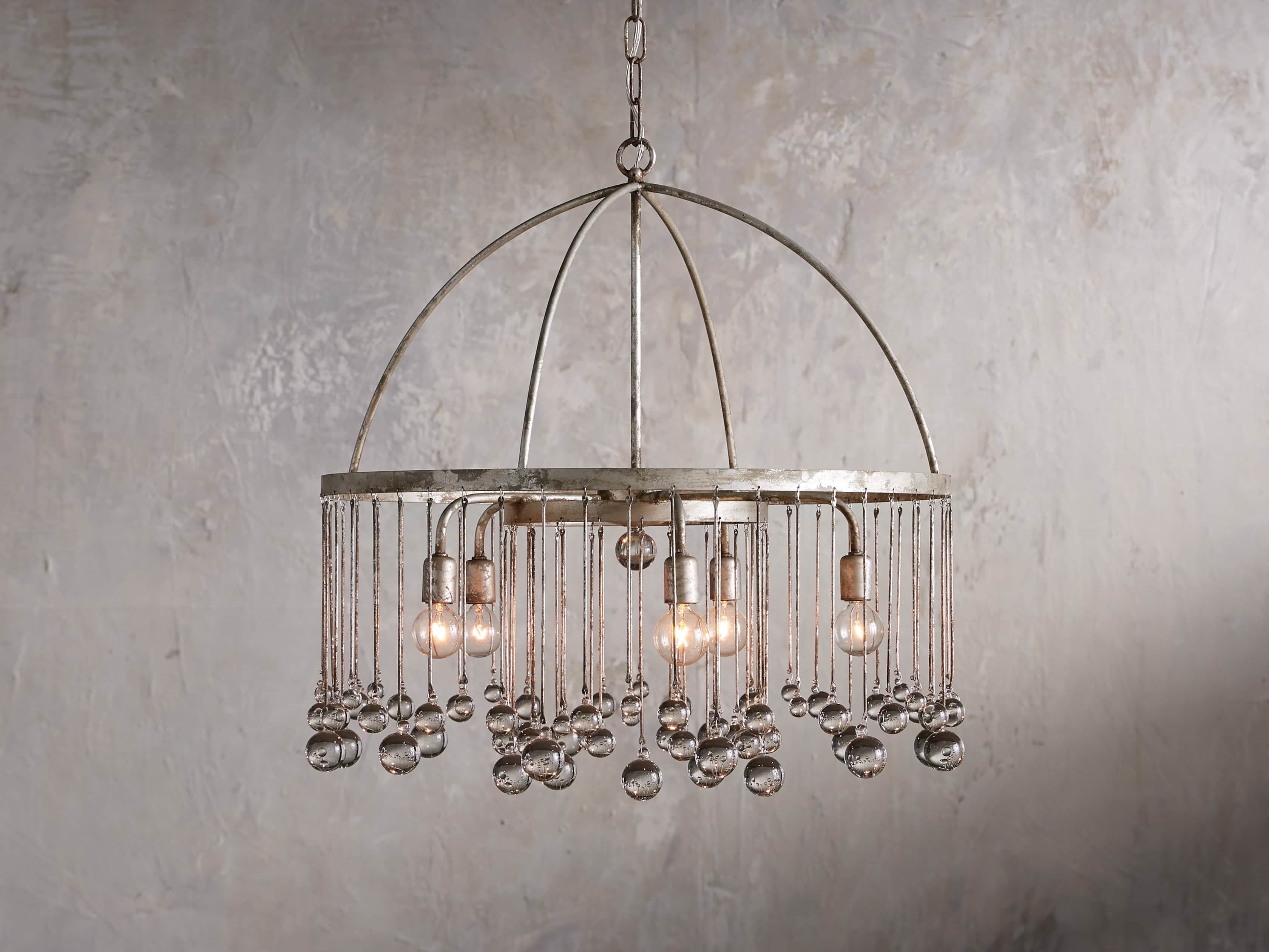 Aubrey Round Chandelier in Silver