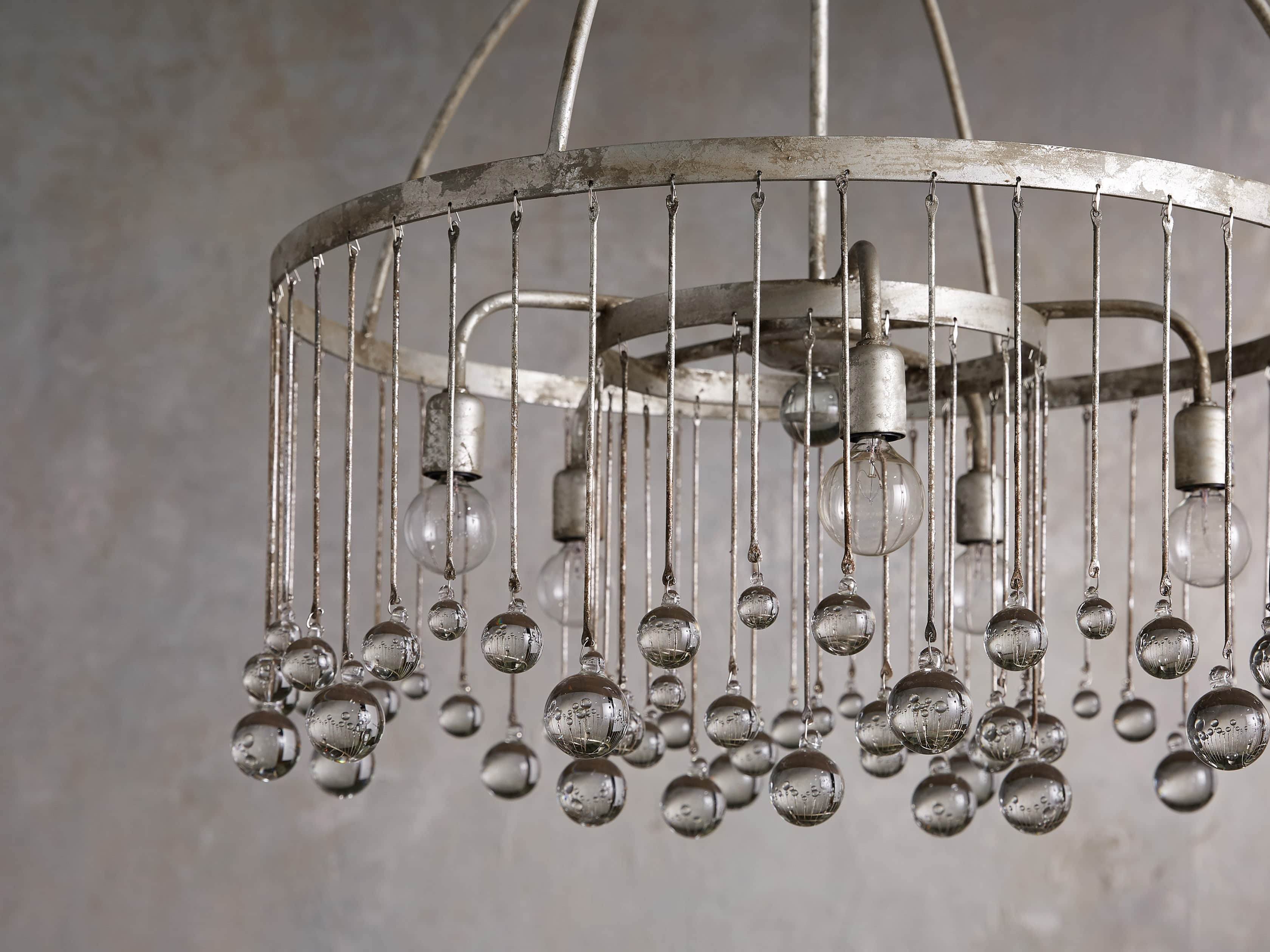 Aubrey Round Chandelier in Silver