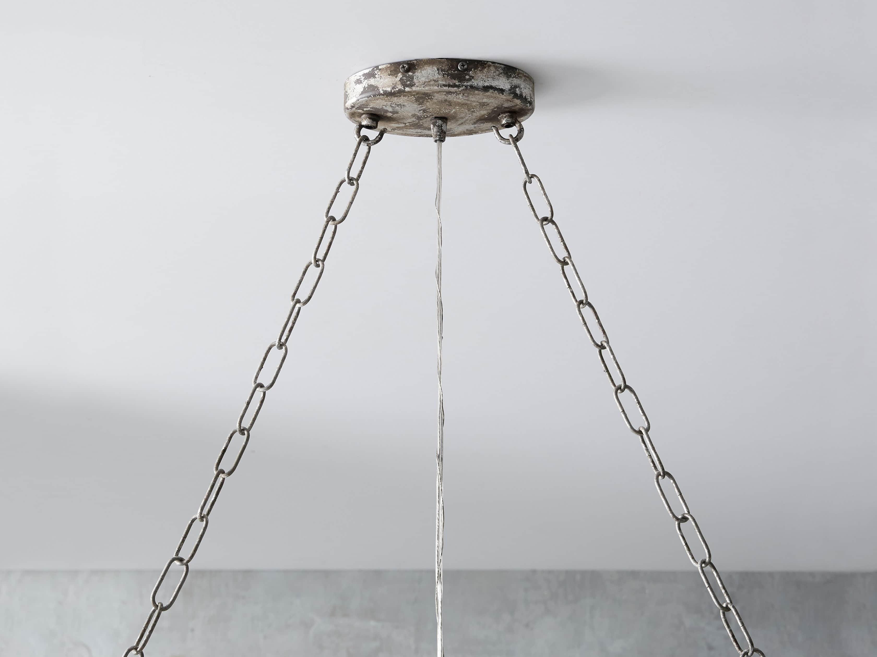 Aubrey Rectangular Chandelier in Silver