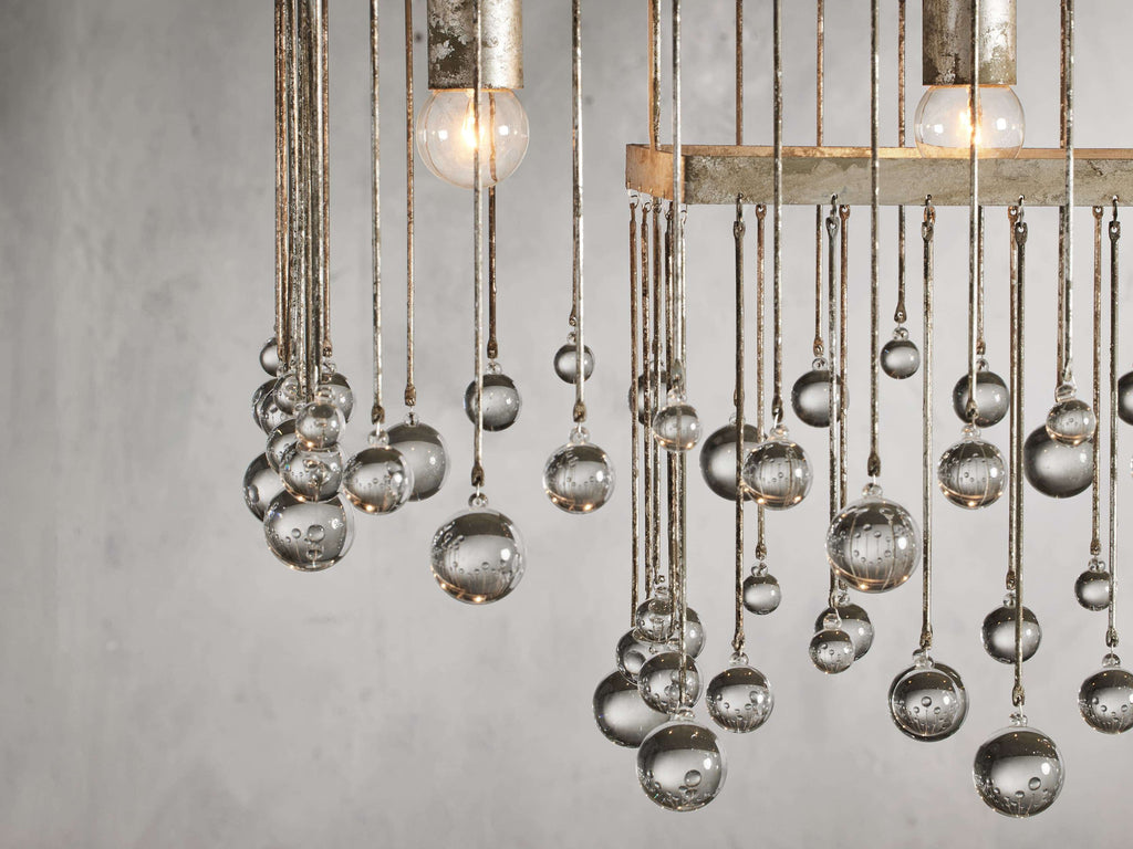 Aubrey Rectangular Chandelier in Silver