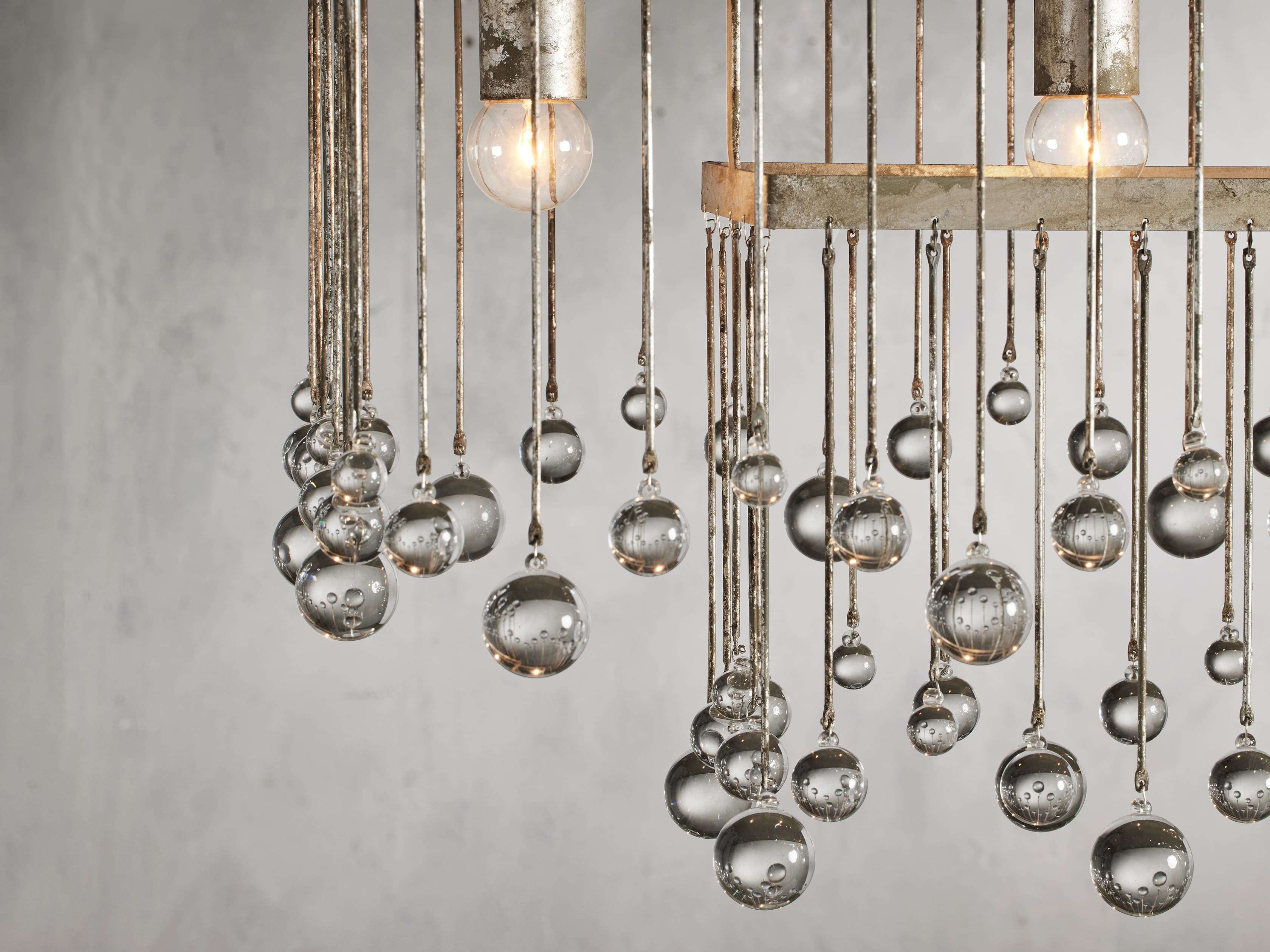 Aubrey Rectangular Chandelier in Silver